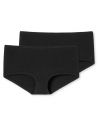 Schiesser Dames Boxer 95/5 Organic 2Pack Zwart