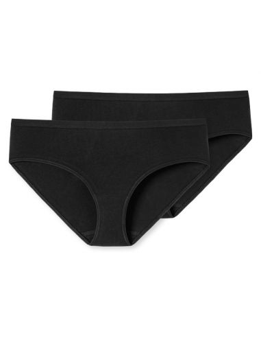 Schiesser Dames Hipster 95/5 Organic 2Pack Zwart