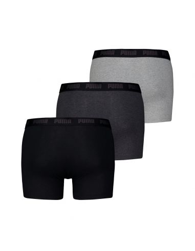Puma Boxershorts Everyday Comfort Stretch 3Pack Zwart Antraciet, Grijs
