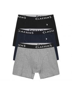 Claesens Basics basic boxer Grey Navy Black Mix 3 pack