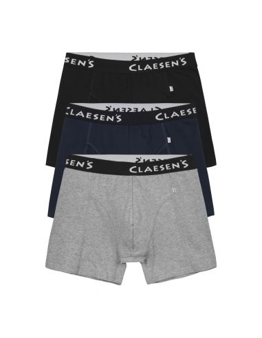 Claesens Basics basic boxer Grey Navy Black Mix 3 pack