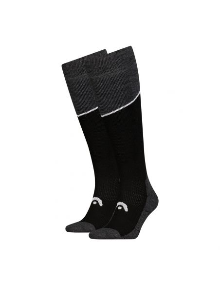 Head Unisex Ski Sokken 2Pack Zwart/Grijs