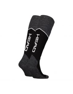 Head Unisex Ski Sokken 2Pack Zwart/Grijs 2