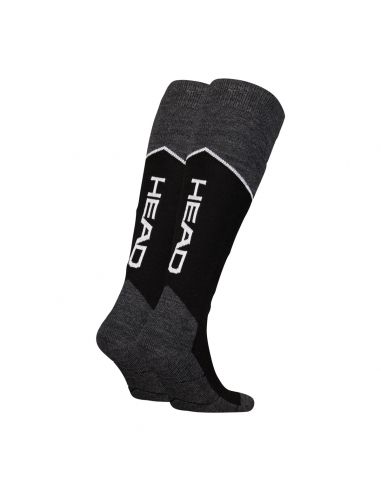 Head Unisex Ski Sokken 2Pack Zwart/Grijs
