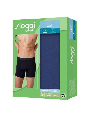 Sloggi Men Ever Ease Short 2Pack Blauw