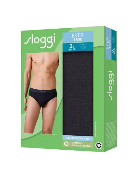 Sloggi Men Ever Ease Brief 2Pack Zwart 