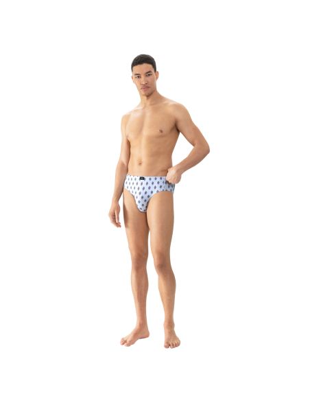 MEY Heren Slip Jazz-Pants Highleg Brief Modal Stripes Tie Patern 2120065