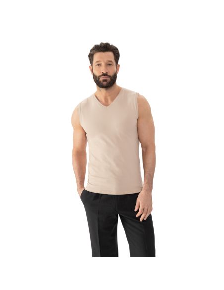 MEY Heren Tanktop Muskel Shirt Comfort Cotton Nude 2110000