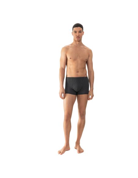 MEY Heren Shorty Round Grid Zwart 2120053