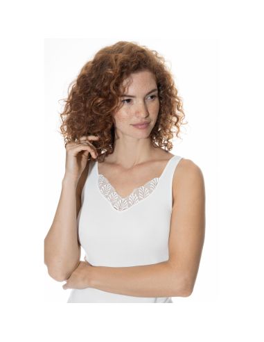 MEY Dames Emotion Elegance Hemd Top Wit 1110028