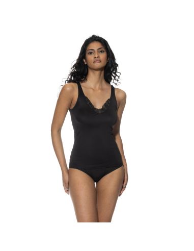 MEY Dames Emotion Elegance Hemd Top Zwart 1110028