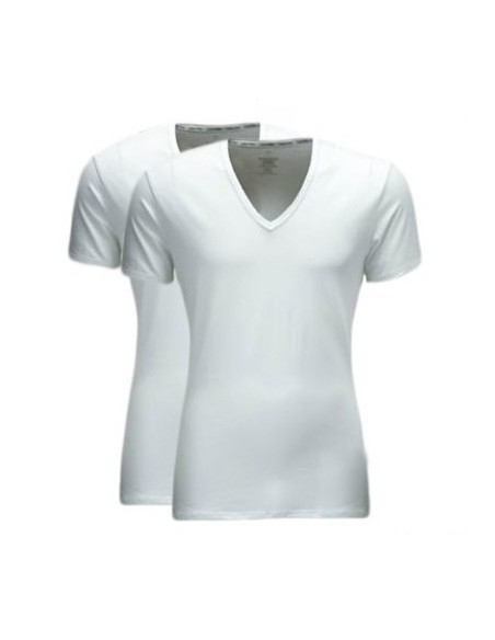 Calvin Klein T-shirt duo pak Wit v-hals