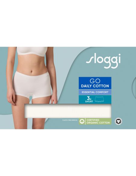 Sloggi GO Daily Cotton Short 3Pack Ivoor