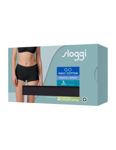 Sloggi GO Daily Cotton Short 3Pack Zwart