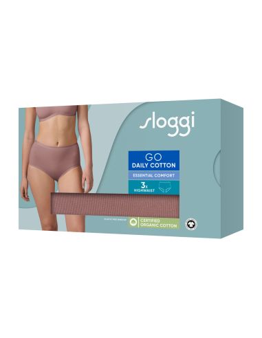Sloggi GO Daily Cotton Highwaist 3Pack Cacao
