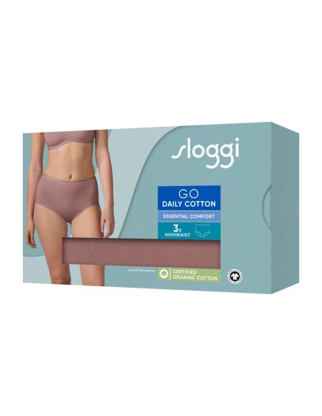 Sloggi GO Daily Cotton Highwaist 3Pack Cacao
