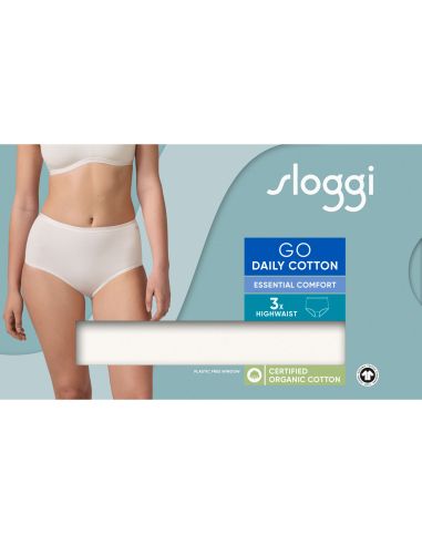Sloggi GO Daily Cotton Highwaist 3Pack Ivoor
