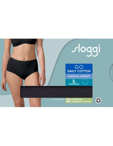 Sloggi GO Daily Cotton Highwaist 3Pack Zwart