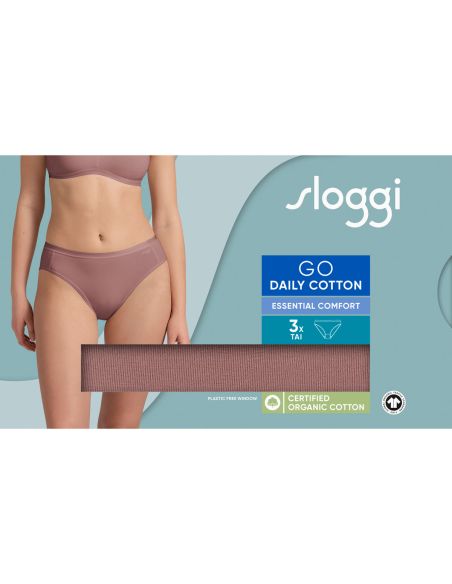 Sloggi GO Daily Cotton Tai 3Pack Cacao
