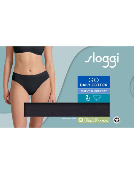 Sloggi GO Daily Cotton Tai 3Pack Zwart