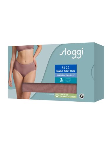 Sloggi GO Daily Cotton Midi 3Pack Cacao