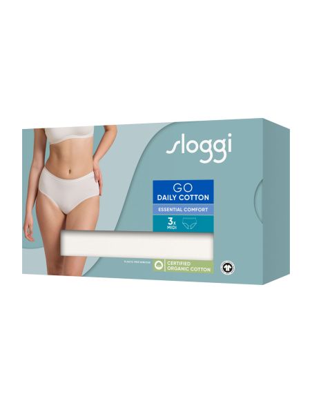 Sloggi GO Daily Cotton Midi 3Pack Ivoor