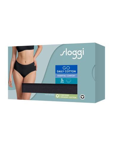 Sloggi GO Daily Cotton Midi 3Pack Zwart