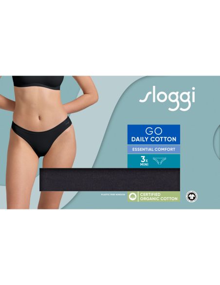 Sloggi GO Daily Cotton Mini 3Pack Zwart