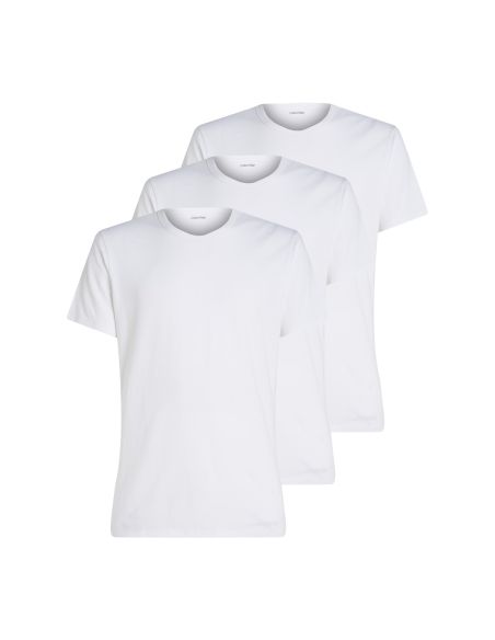 Calvin Klein Heren 3Pack Crew Neck T-Shirt Wit