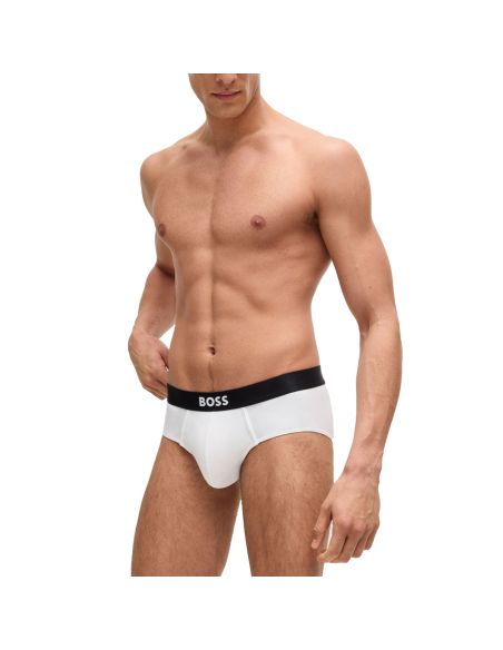 Hugo Boss Heren Hipster Slip BOSS One 3Pack Wit