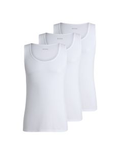 Hugo Boss Heren Tank Top Rib Classic 3Pack Wit