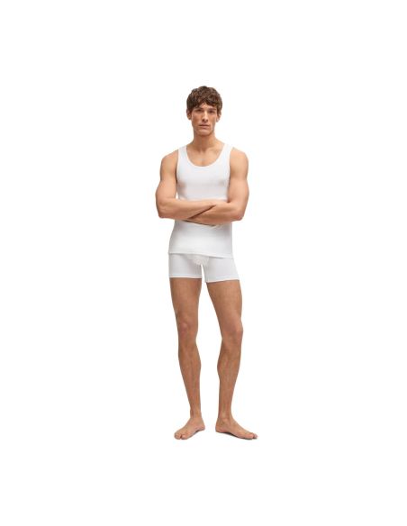 Hugo Boss Heren Tank Top Rib Classic 3Pack Wit