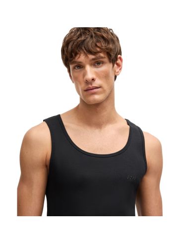 Hugo Boss Heren Tank Top Rib Classic 3Pack Zwart