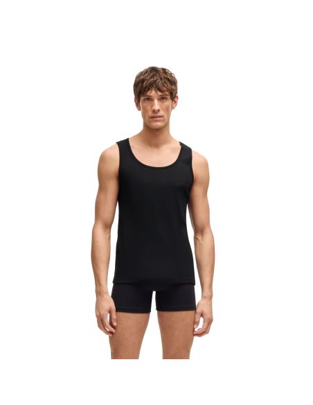 Hugo Boss Heren Tank Top Rib Classic 3Pack Zwart