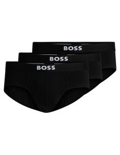 Hugo Boss Heren Hipster Slip BOSS One 3Pack Zwart
