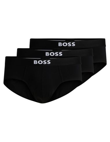Hugo Boss Heren Hipster Slip BOSS One 3Pack Zwart