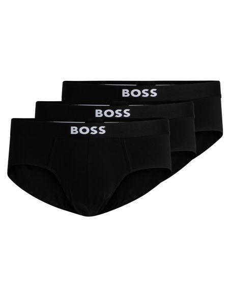 Hugo Boss Heren Hipster Slip BOSS One 3Pack Zwart