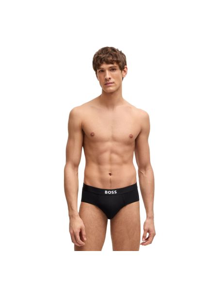 Hugo Boss Heren Hipster Slip BOSS One 3Pack Zwart