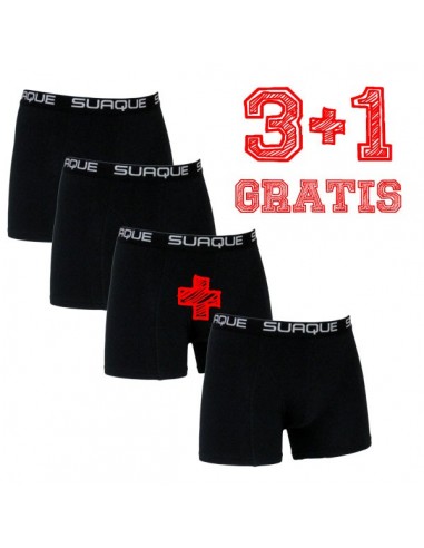 Suaque Black Boxershorts 3+1 pack