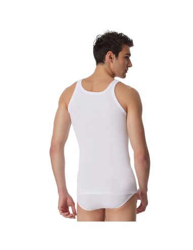 Schiesser Singlet Hemd Double Rib Essential Wit 2Pack