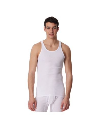 SCHIESSER Heren Singlet Original Classic Dubbel rib 2Pack Wit