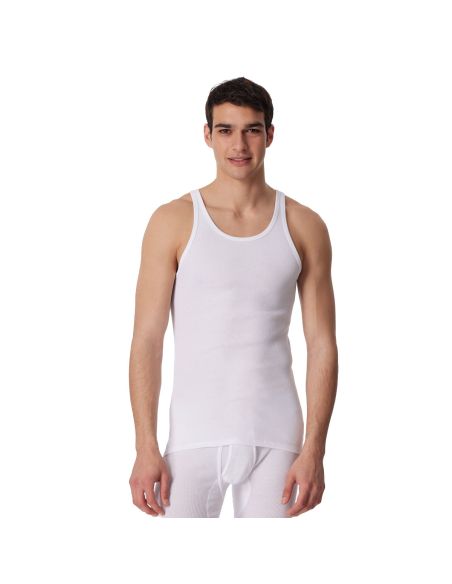 SCHIESSER Heren Singlet Original Classic Dubbel rib 2Pack Wit