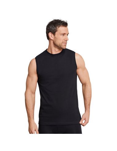 SCHIESSER Heren Sleeveless Shirt Essentials 2Pack Zwart