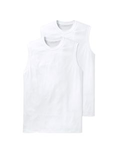 SCHIESSER Heren Sleeveless Shirt Essentials 2Pack Wit