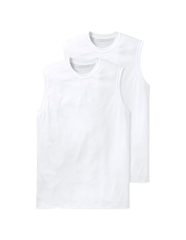 SCHIESSER Heren Sleeveless Shirt Essentials 2Pack Wit
