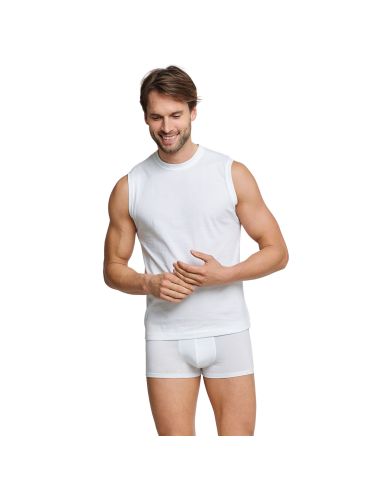 SCHIESSER Heren Sleeveless Shirt Essentials 2Pack Wit