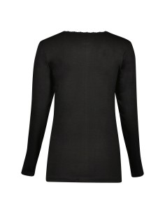 Gino Santi Dames Thermo Shirt lace Lange Mouw Zwart 2
