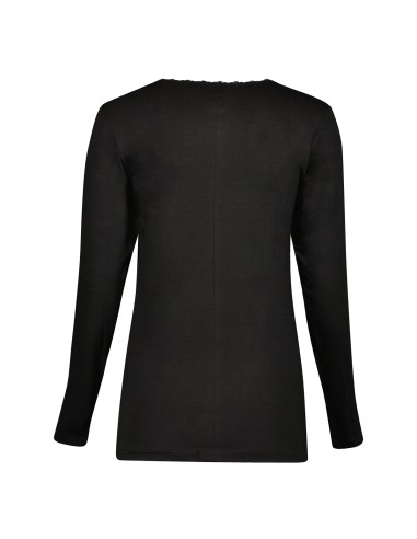 Gino Santi Dames Thermo Shirt lace Lange Mouw Zwart