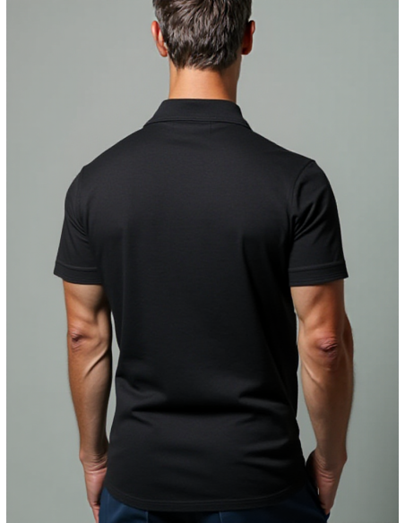 Gino Santi Heren Polo Zwart