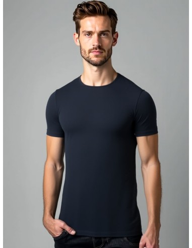 MWTS Heren T-shirt ronde hals Slim fit blauw 2-Pack